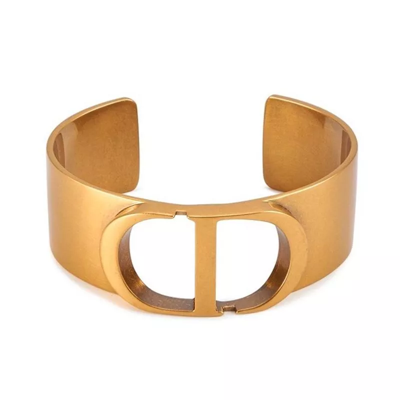 Dior 30 Montaigne Cuff Bracelet Metal Gold 0118