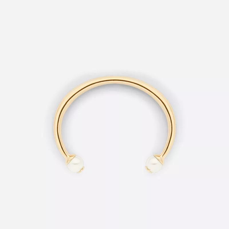 Cheap Dior Tribales Bangle Metal and Pearls Gold 0113