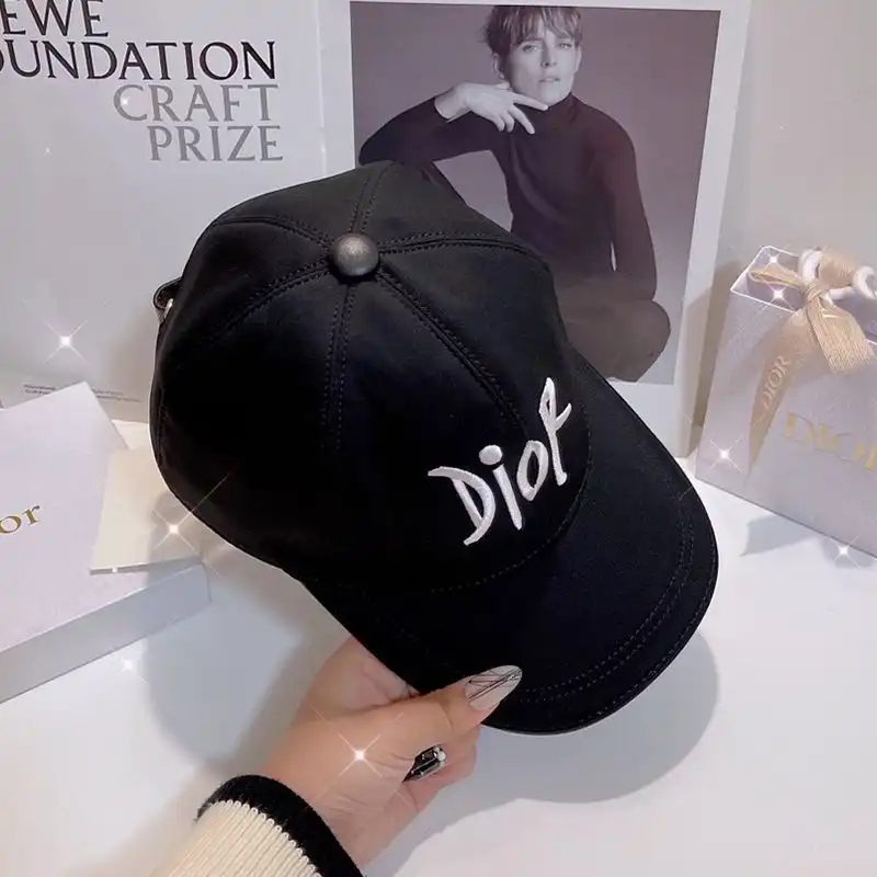 Cheap Dior Baseball Cap Shawn Logo Motif Cotton Black 0122