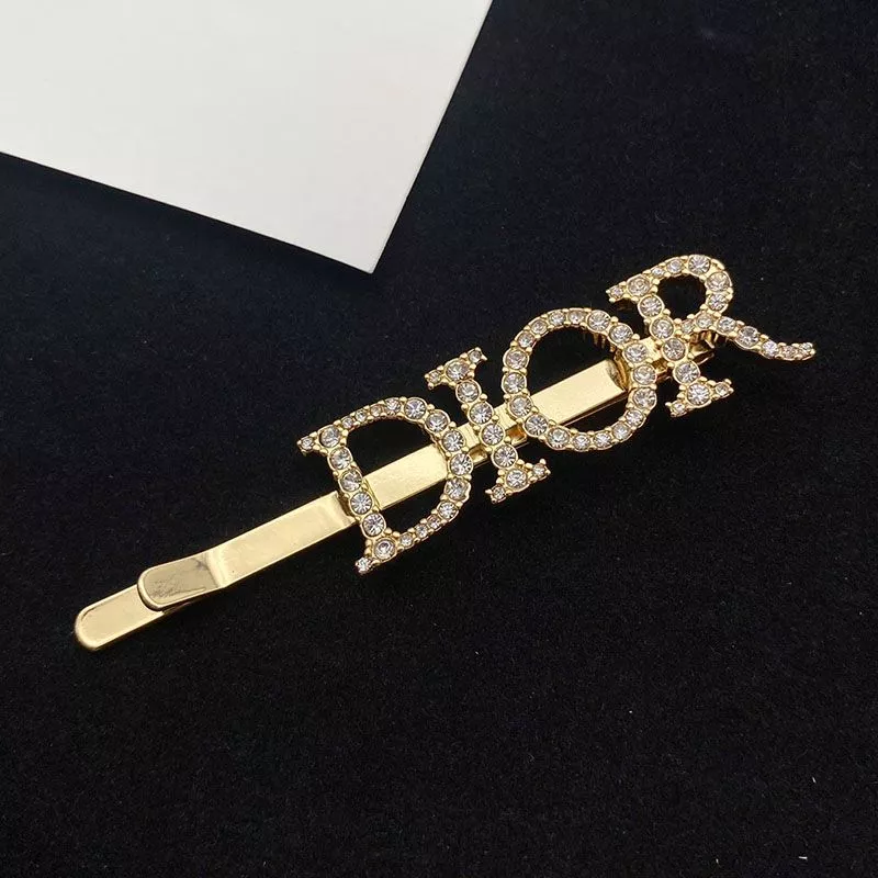 Cheap Diorevolution Barrette Metal With White Crystals Gold 0113