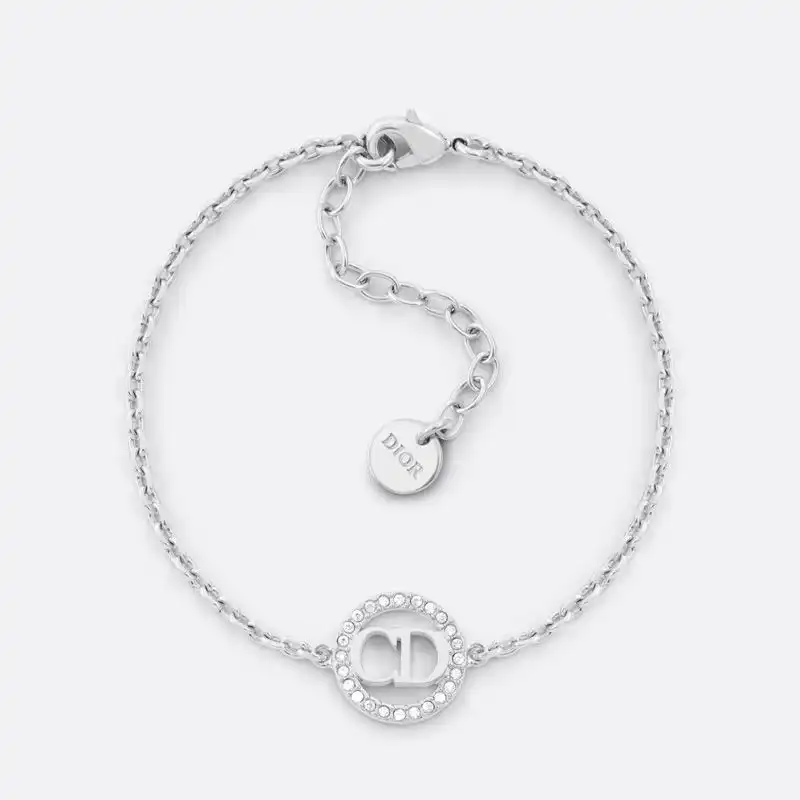 Cheap Dior Clair D Lune Bracelet Metal and Crystals Silver 0127