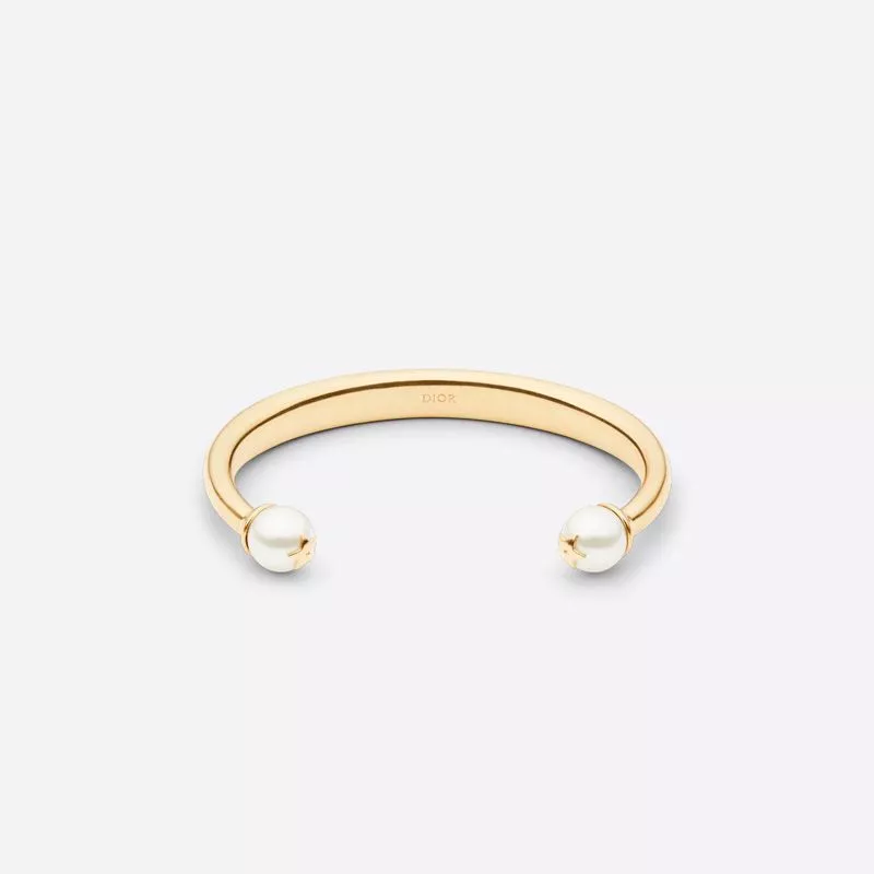 Cheap Dior Tribales Bangle Metal and Pearls Gold 0113