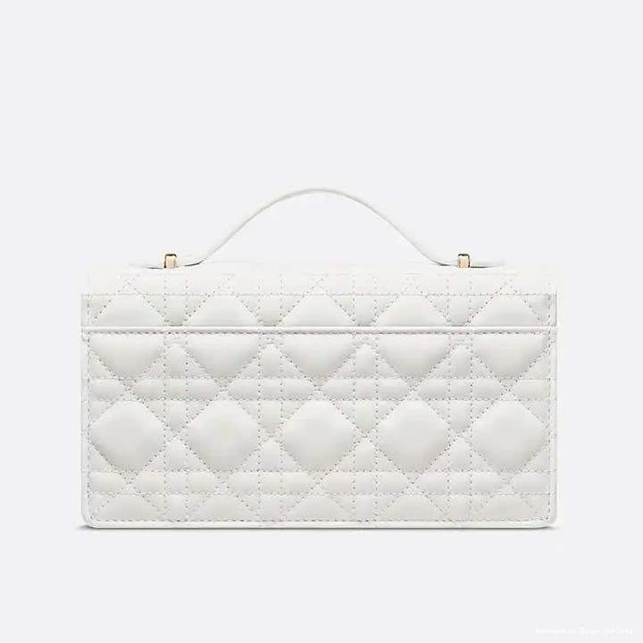 Cheap Cannage Mini Lambskin Bag Top Dior Miss White Handle 0224