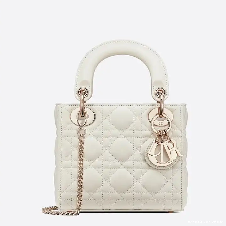 Cheap Cannage Dior Mini Lady Bag White Lambskin 0218