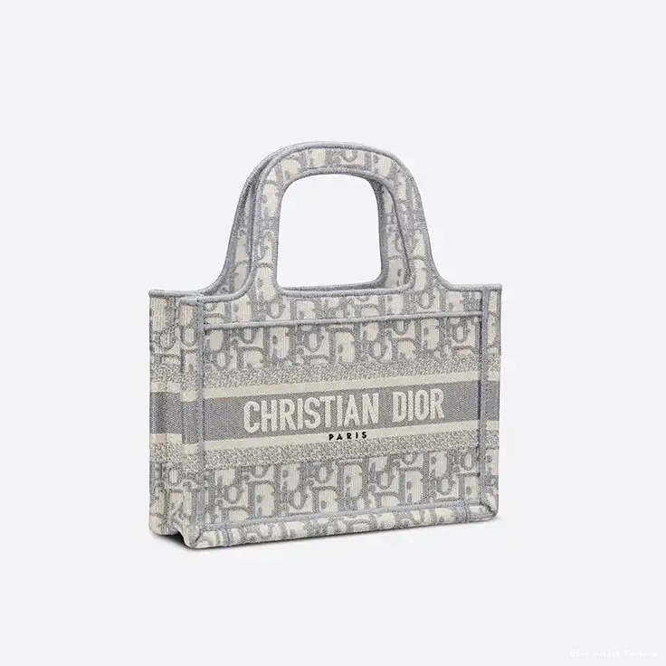 Cheap Book Tote Oblique Dior Canvas Grey Motif Mini 0211