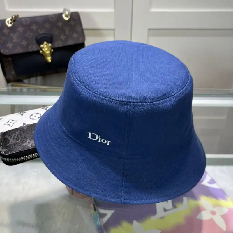 Cheap Dior Reversible Bucket Hat Dior Oblique Motif Cotton Blue 0203