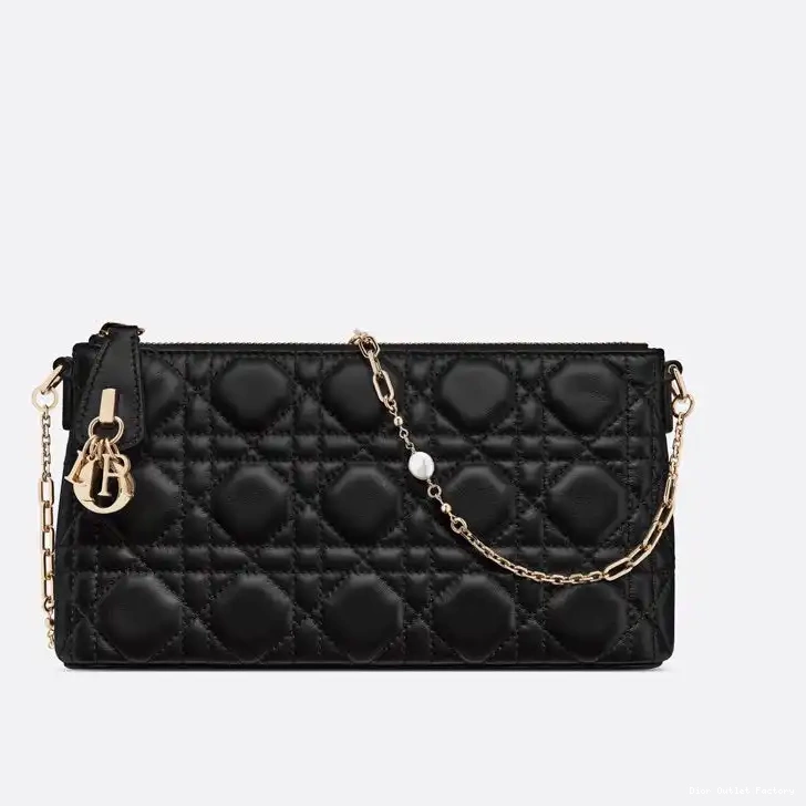 Cheap Cannage Midi Bag Mini Black Dior Lambskin 0216