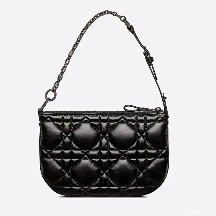 Cheap Tulip Macrocannage Calfskin Dior Black Bag Quilted Caro Mini 0212