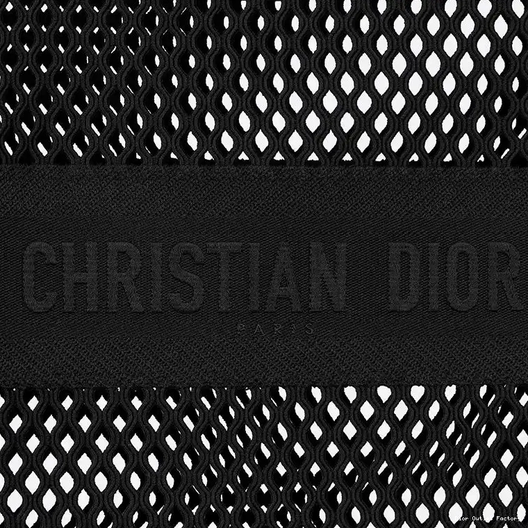 Cheap Mesh Motif Book Black Dior Tote Canvas 0216