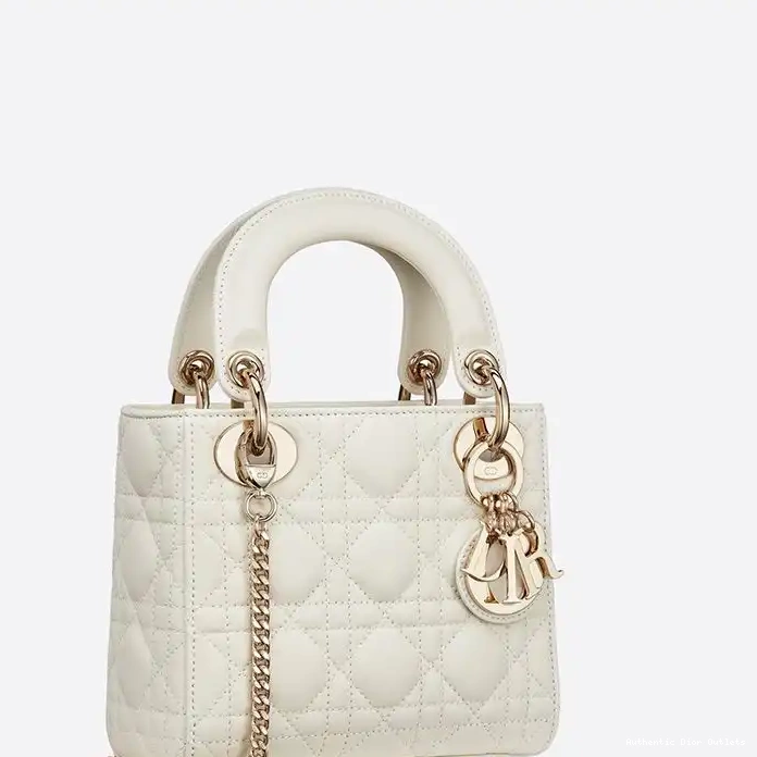 Cheap Cannage Dior Mini Lady Bag White Lambskin 0218