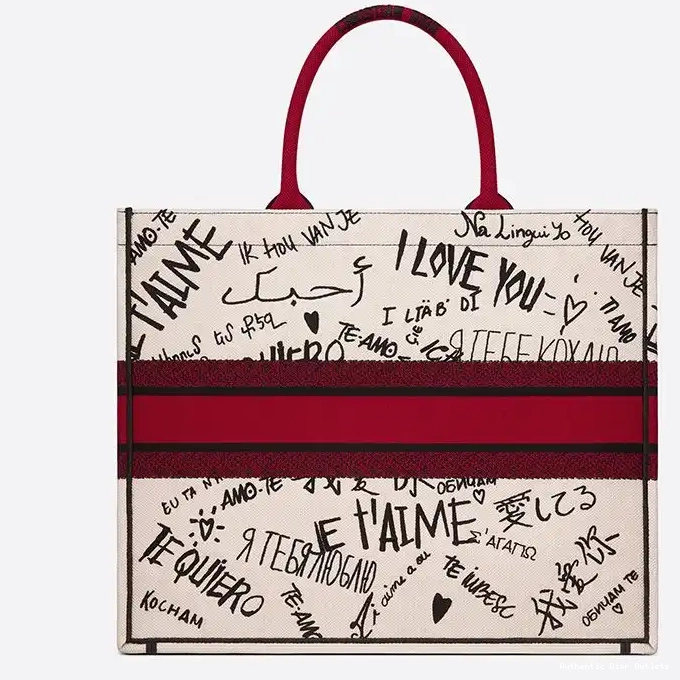 Cheap Dior Book Graffiti Dioramour White Motif Canvas Tote 0218