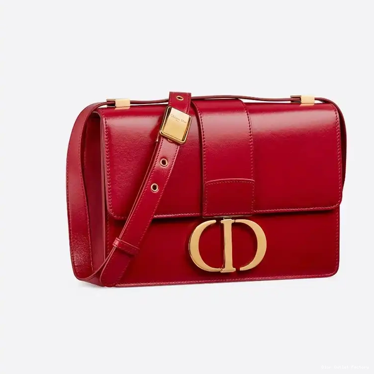 Cheap Box Dior 30 Montaigne Bag Red Calfskin 0212