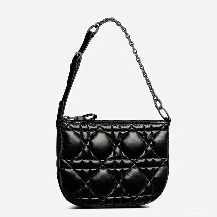 Cheap Tulip Macrocannage Calfskin Dior Black Bag Quilted Caro Mini 0212