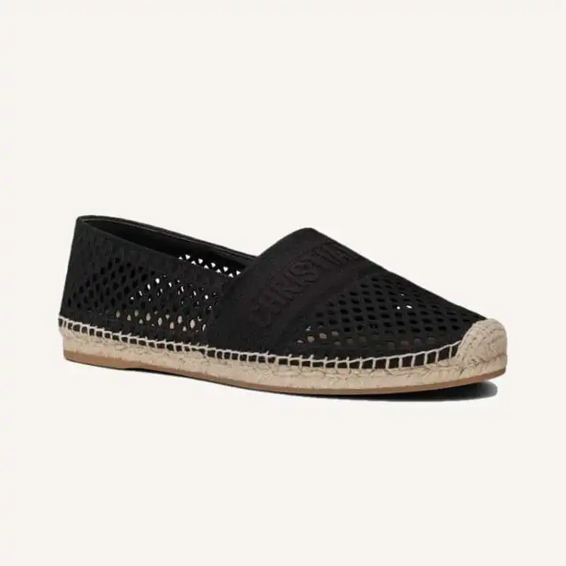 Cheap Christian Dior Granville Espadrilles Women Mesh Black 0201