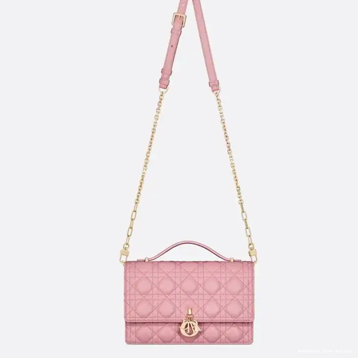 Cheap Dior Top Handle Miss Small Bag Lambskin Cannage Pink 0222