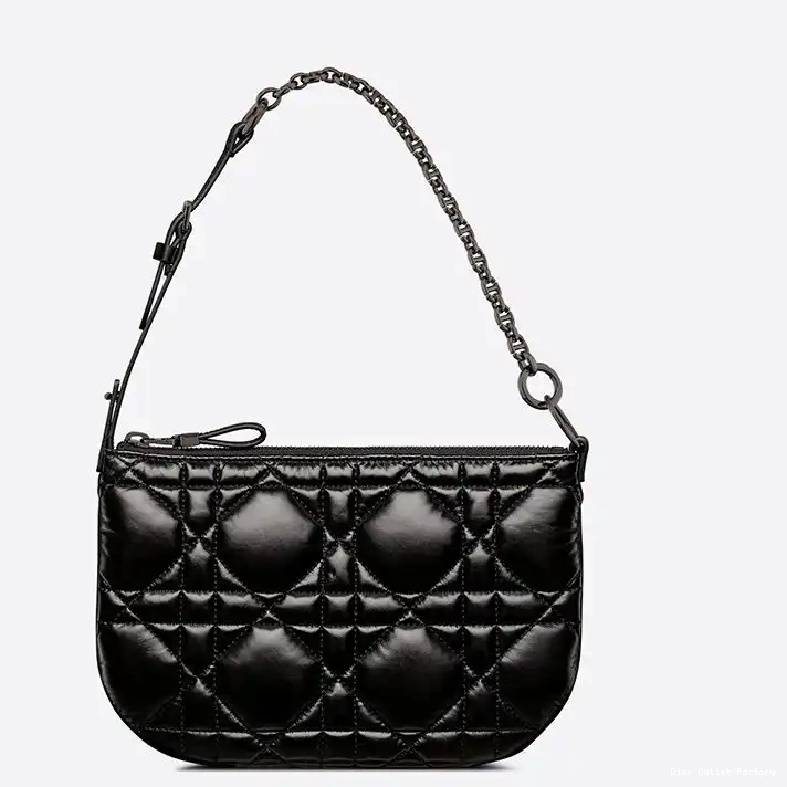 Cheap Tulip Macrocannage Calfskin Dior Black Bag Quilted Caro Mini 0212