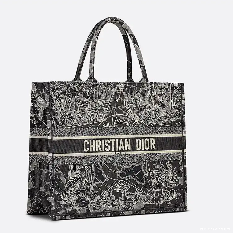 Cheap Black World Book Tote Motif Canvas Around Dior the 0221