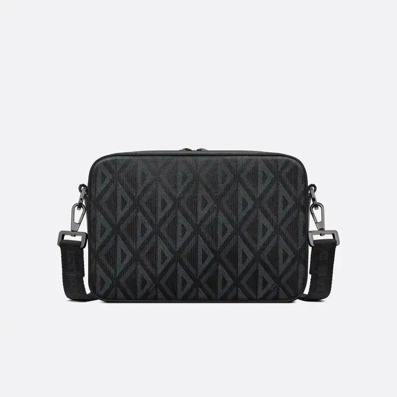 Cheap Dior Safari Messenger CD Diamond Motif Canvas Black 0205