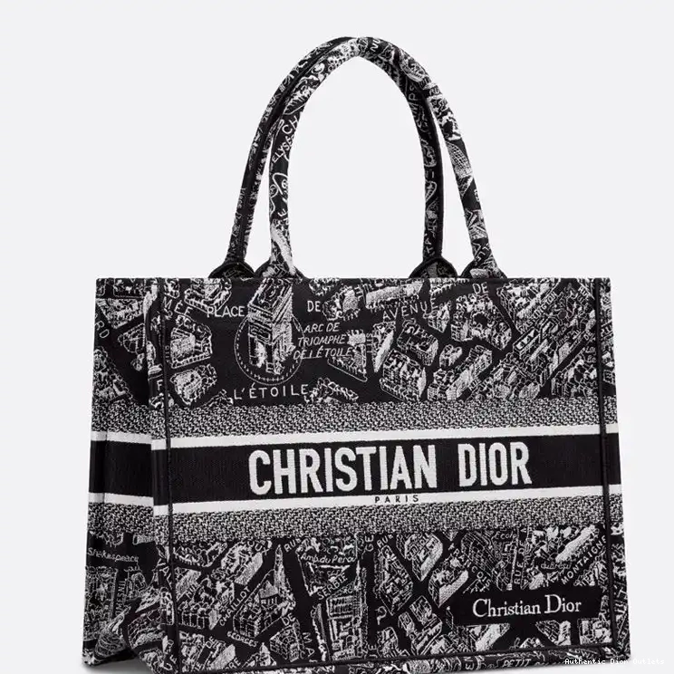 Cheap Paris Plan Book Black Tote Motif de Dior Canvas 0210