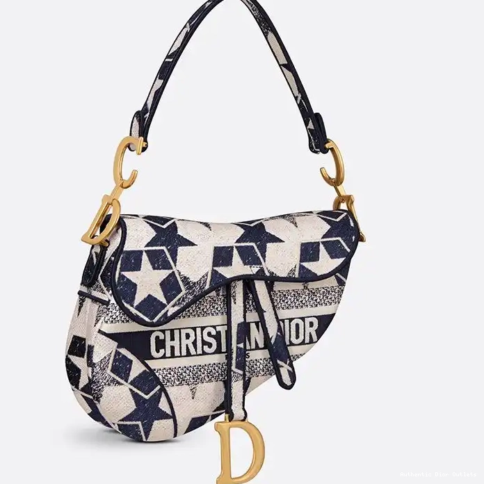 Cheap Saddle Bag Christian Motif White Blue Etoile Canvas Dior 0214