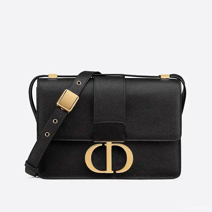 Cheap Black Dior Calfskin 30 Montaigne Grained Bag 0224