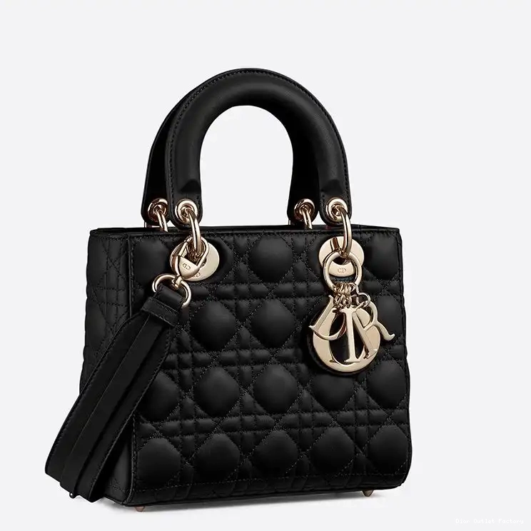 Cheap Bag Black ABCDior Lady My Dior Cannage Lambskin 0222