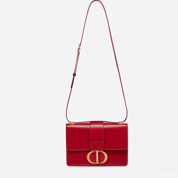 Cheap Box Dior 30 Montaigne Bag Red Calfskin 0212