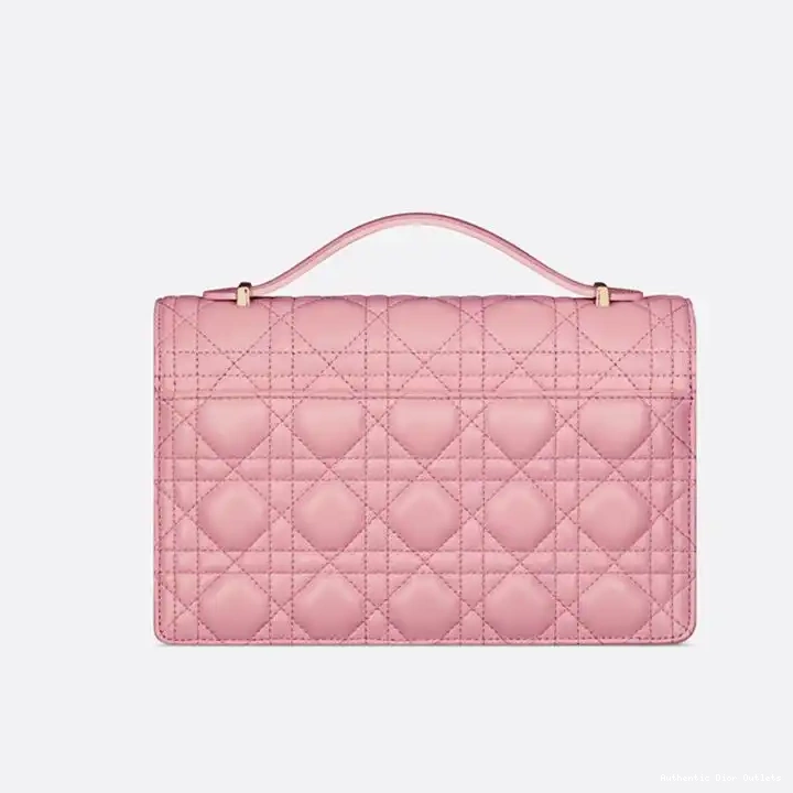 Cheap Dior Top Handle Miss Small Bag Lambskin Cannage Pink 0222