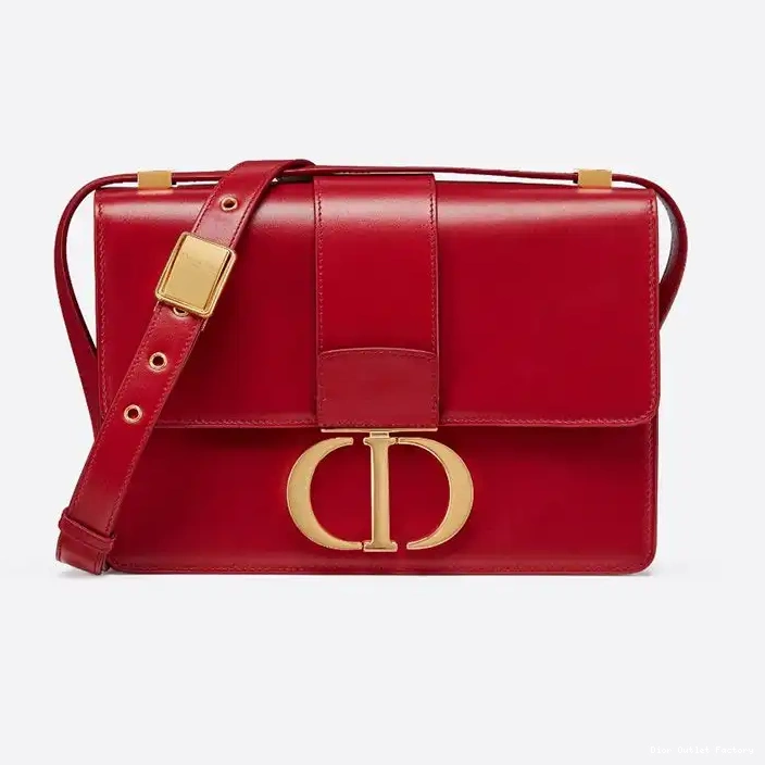 Cheap Box Dior 30 Montaigne Bag Red Calfskin 0212