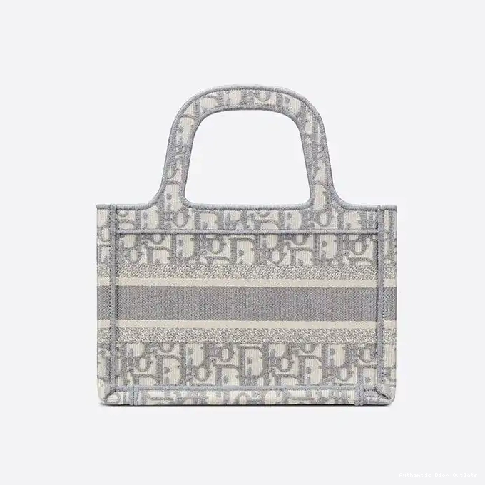 Cheap Dior Tote Book Mini Grey Canvas Motif Oblique 0211