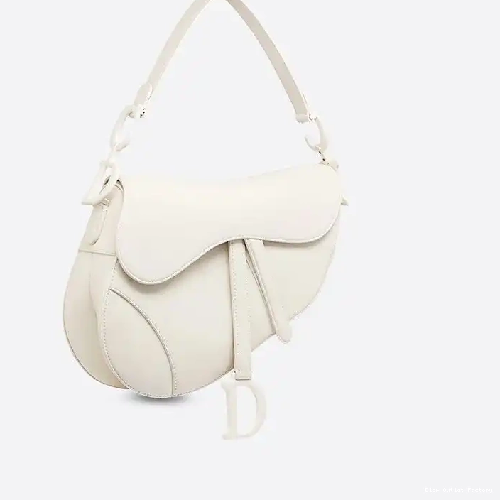 Cheap Bag Calfskin White Ultramatte Dior Saddle 0221