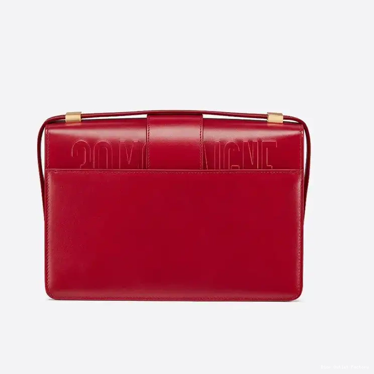 Cheap Box Dior 30 Montaigne Bag Red Calfskin 0212