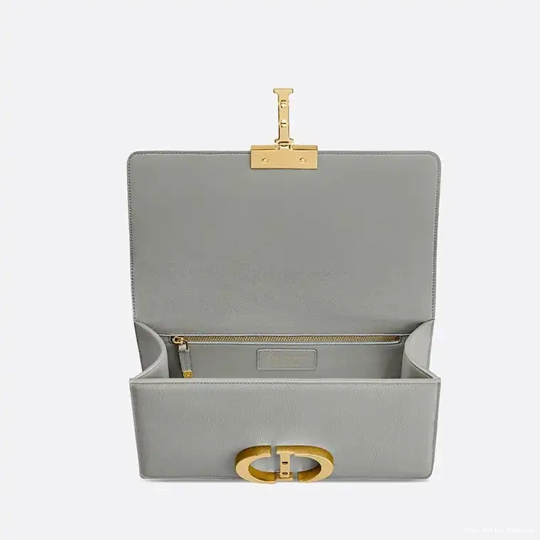 Cheap Bag 30 Grained Montaigne Calfskin Dior Grey 0208