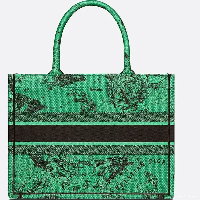 Cheap Canvas Green Jouy de Tote Toile Motif Zodiac Book Dior 0216