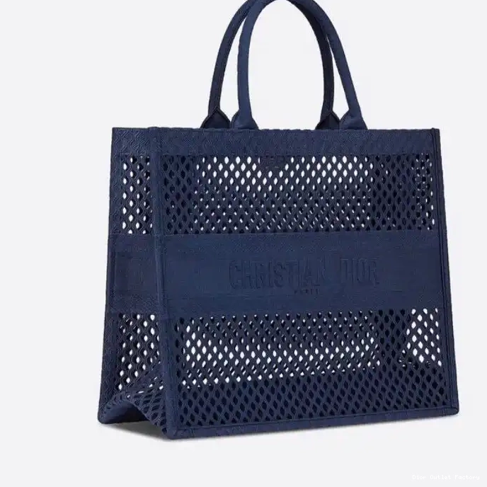 Cheap Motif Tote Blue Canvas Dior Book Mesh 0219