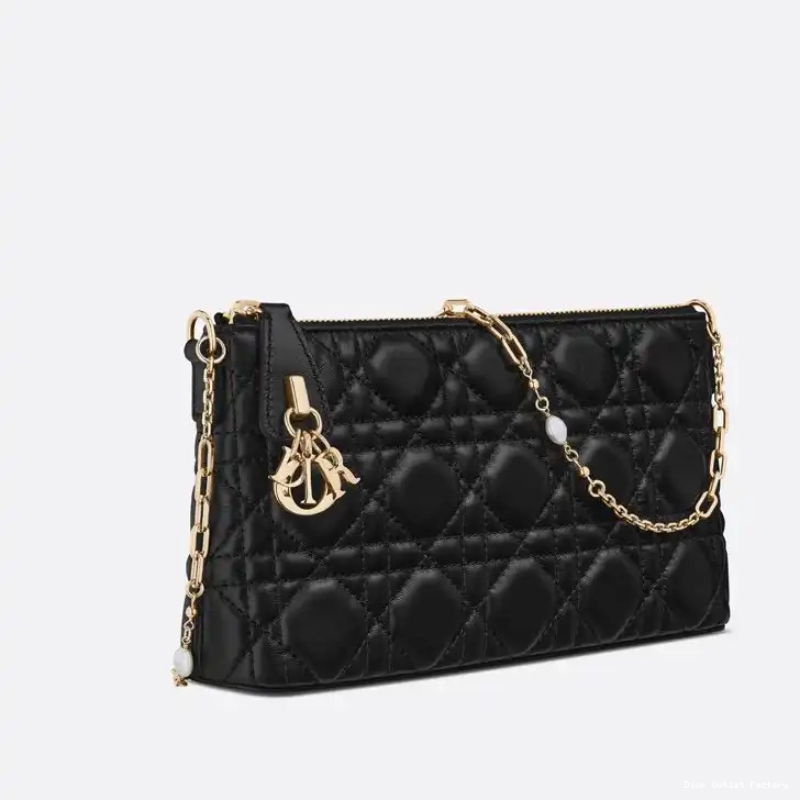 Cheap Cannage Midi Bag Mini Black Dior Lambskin 0216