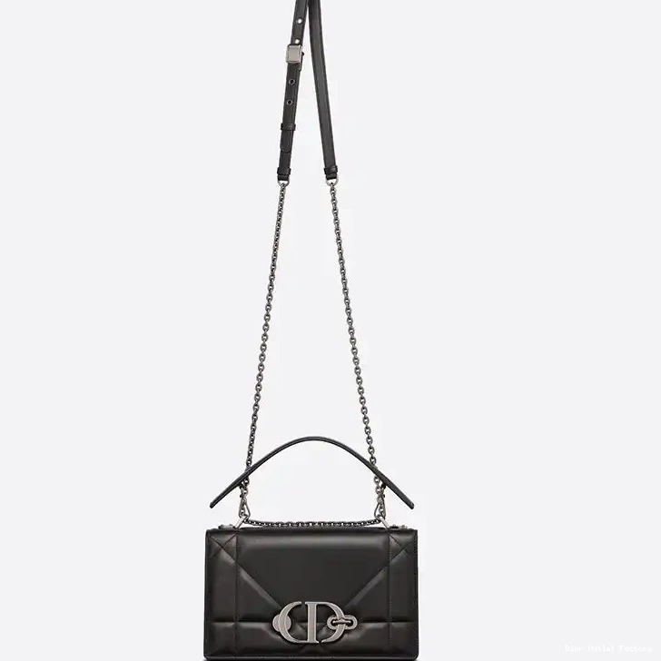 Cheap Montaigne Chain Handle with Lambskin Bag Black 30 Maxicannage Dior 0210