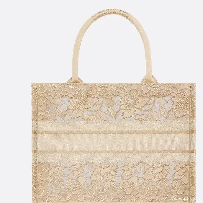 Cheap Motif Book Beige Macrame Canvas D-Lace Tote Dior 0222