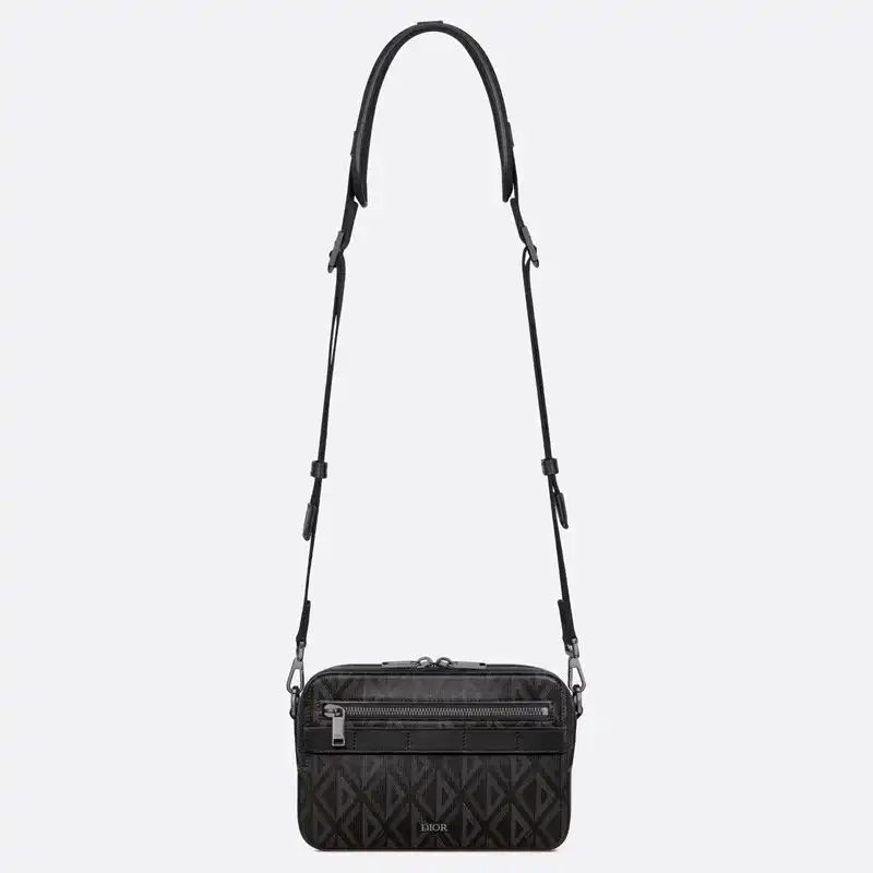 Cheap Dior Safari Messenger CD Diamond Motif Canvas Black 0205