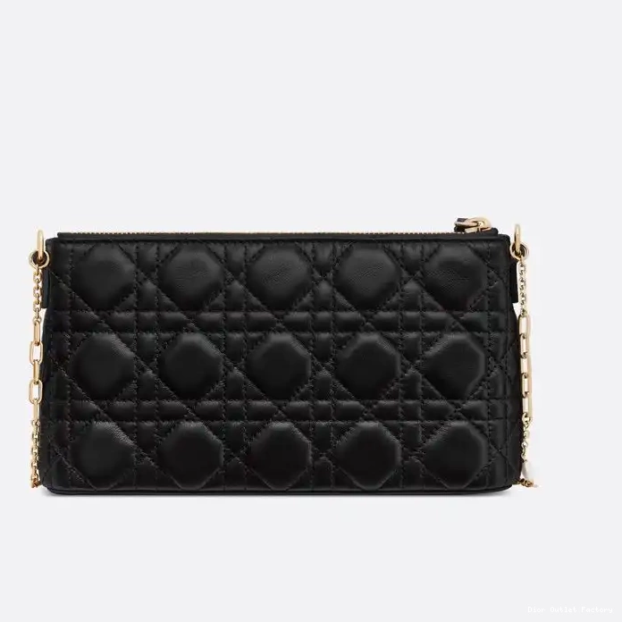 Cheap Cannage Midi Bag Mini Black Dior Lambskin 0216