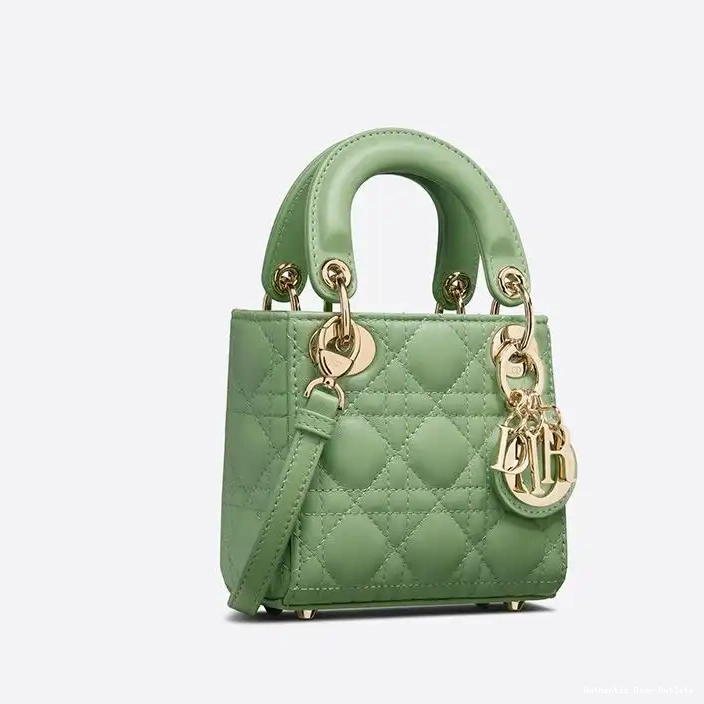 Cheap Lady Bag Micro Cannage Dior Green Lambskin 0210