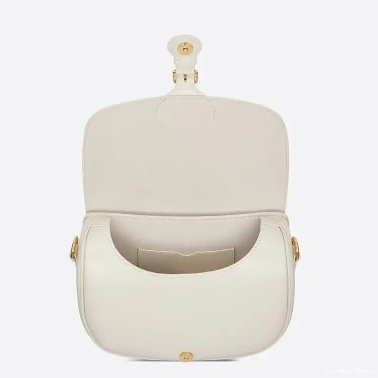 Cheap White Calfskin Bobby Box Bag Dior Medium 0220