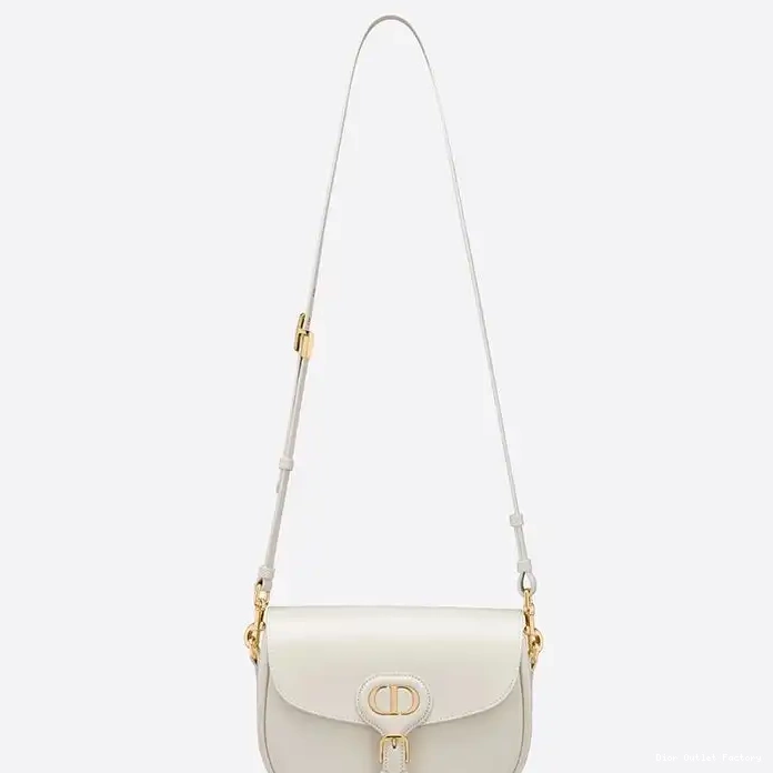 Cheap White Calfskin Bobby Box Bag Dior Medium 0220