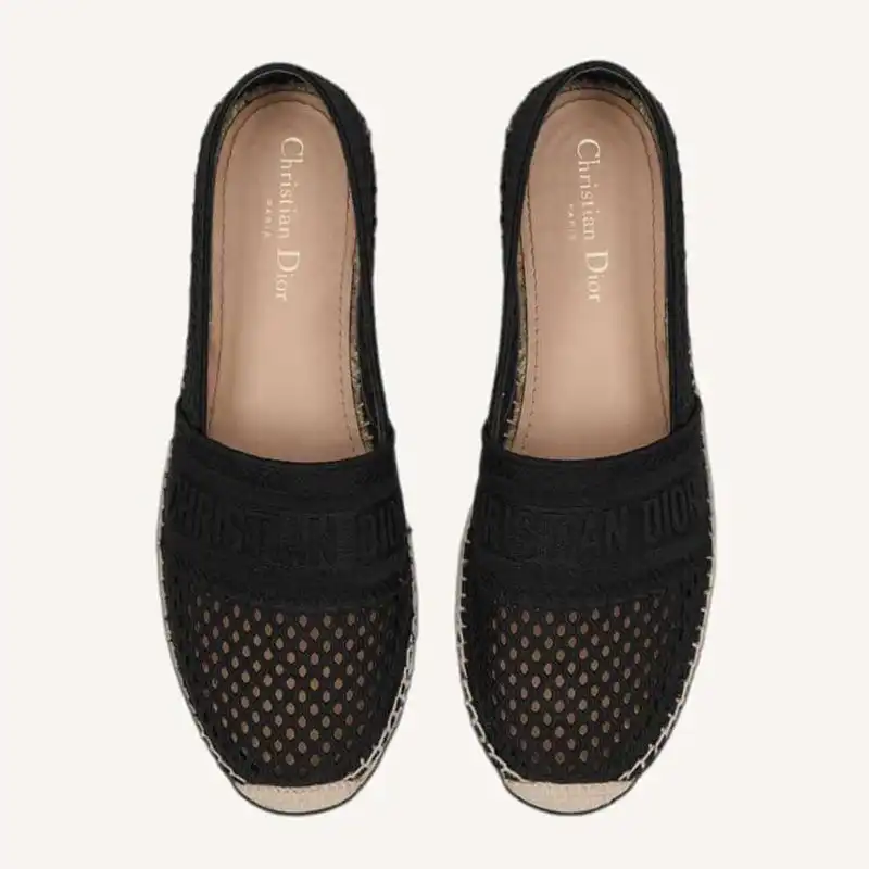 Cheap Christian Dior Granville Espadrilles Women Mesh Black 0201