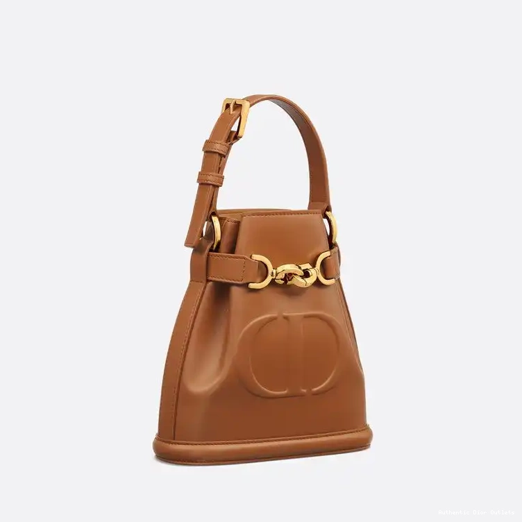 Cheap Dior C'est Small Bag CD-Embossed Calfskin Brown 0215