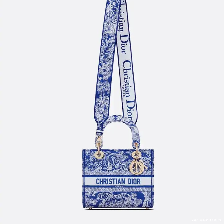 Cheap Medium Canvas Bag Motif Blue Jouy Bright Toile de D-lite Lady 0217